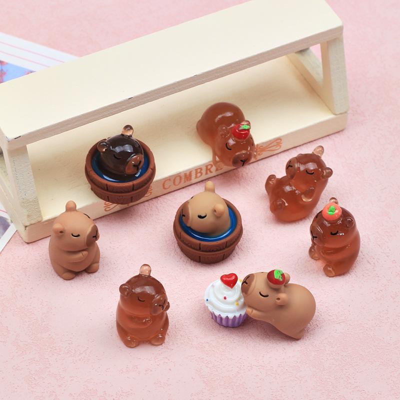 Luminous Three-Dimensional Resin Clog Buttons & Hair Clip Decorations with Cream Glue