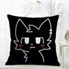 Character Cute Cartoon Beautiful Cat Boykisser Cushion Cover Daily Washable Linen Pillowcase Soft For Sofa Bed Home Room Decor