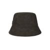 VARZAR VA Studded Vegan Leather Bucket Hat Khaki Brown