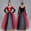 Women's Halloween Queen of Hearts Ball Gown Costume
