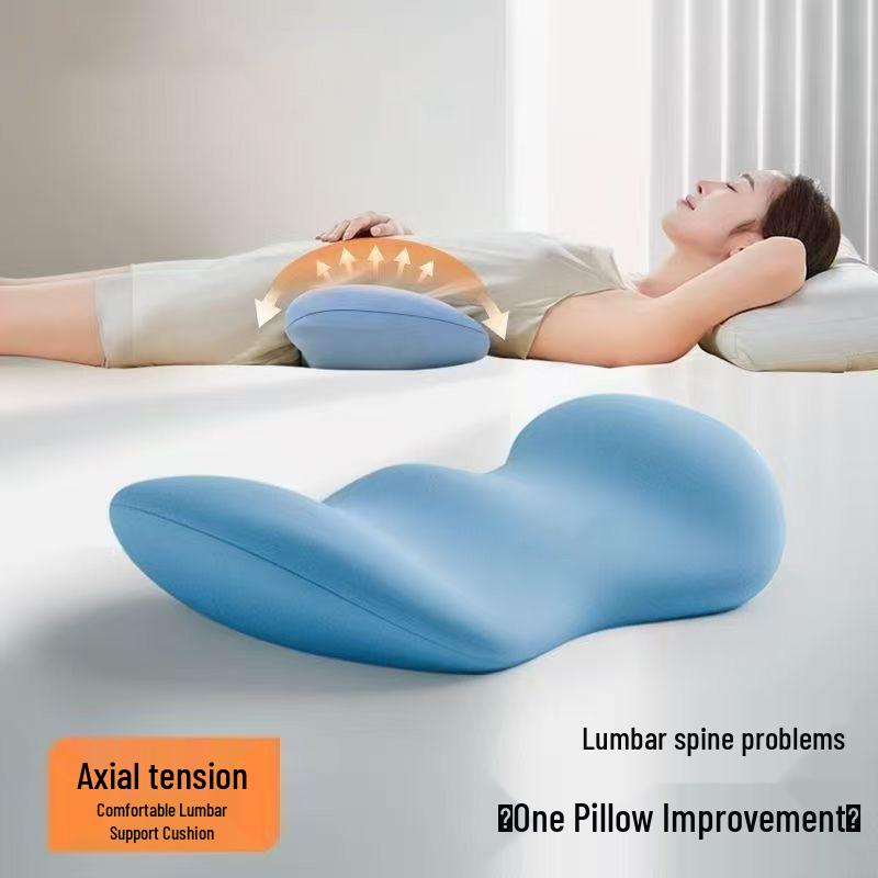 Ergonomic Memory Foam Waist Lumbar Support Pillow for Sleeping and Flat Lying Mat