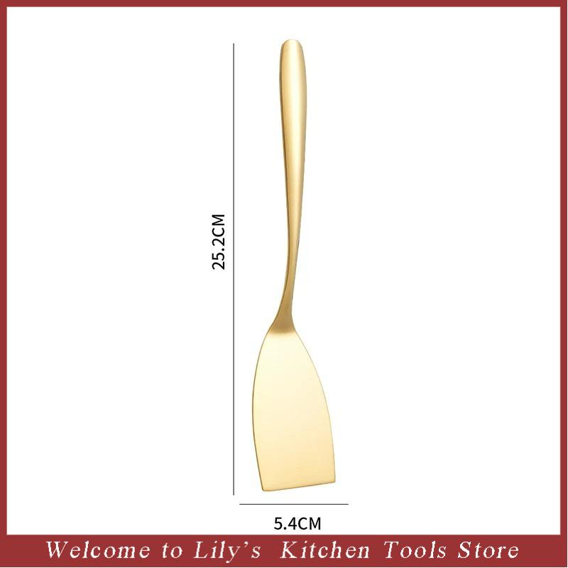 304 Stainless Steel Cooking Spatula Turner Steak Pancake Frying Shovel Multifunction Pizza Pastry BBQ Tools Kitchen Accessories