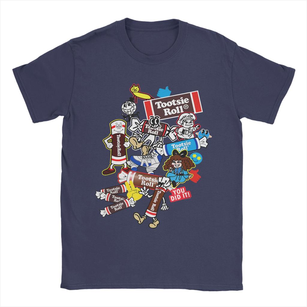 Tootsie Roll History of Tootsie Rolls Stickers Candy T Shirt Summer Cotton T-Shirts For Men's Casual Tshirt Short Sleeve Tops