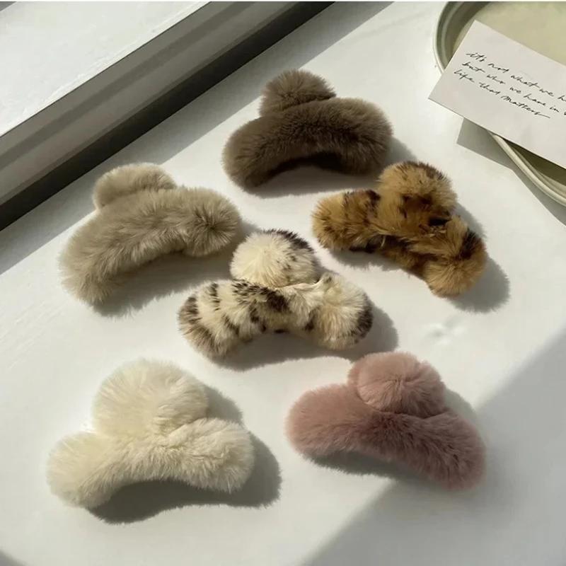 Hair Furry Claw Accessories for Women Clip Pinzas Para El Pelo Korean Fashion Headband Clips Pin Pinzas Pelo Hairclip Haarklem