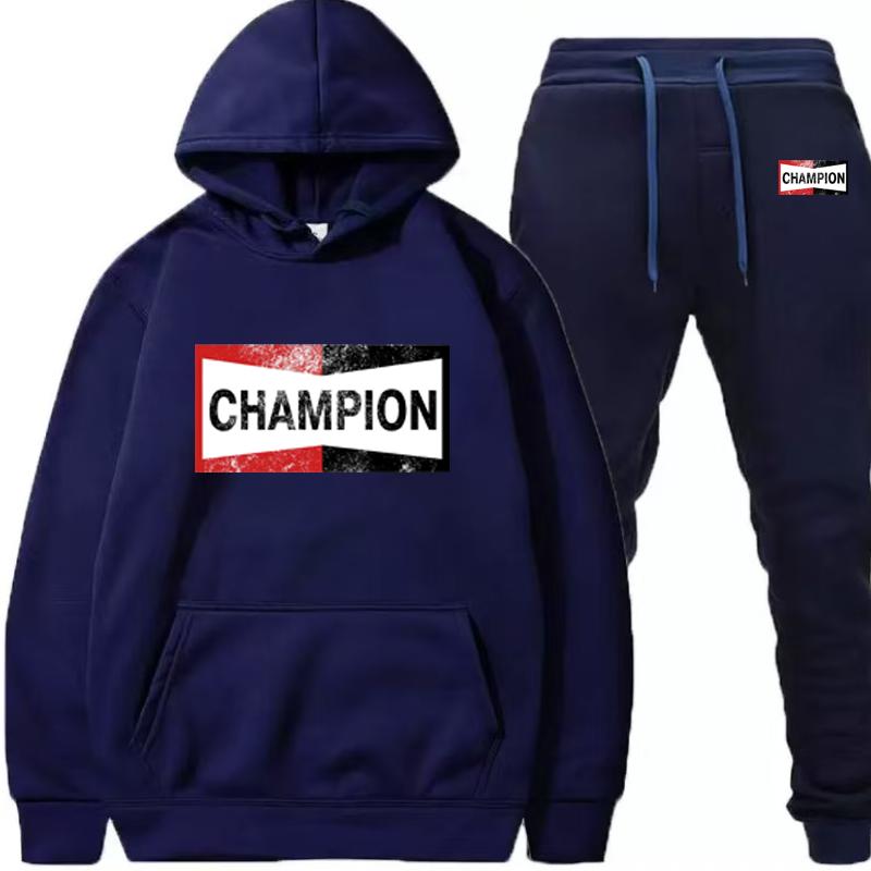 Completo felpa con cappuccio a maniche lunghe con logo Champion retrò per autunno e inverno
