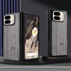 Case for Google Pixel 10 9 Pro Fold Funda Bamboo Wood Pattern Leather Phone Cover Luxury Coque for Pixel 10 Pro Fold Case Capa