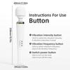 Leistungsstarker Zauberstab-Vibrator für Frauen, großes AV-Körpermassagegerät, G-Punkt-Klitorisstimulator, USB-Aufladung, Sexspielzeug für Erwachsene für Frauen
