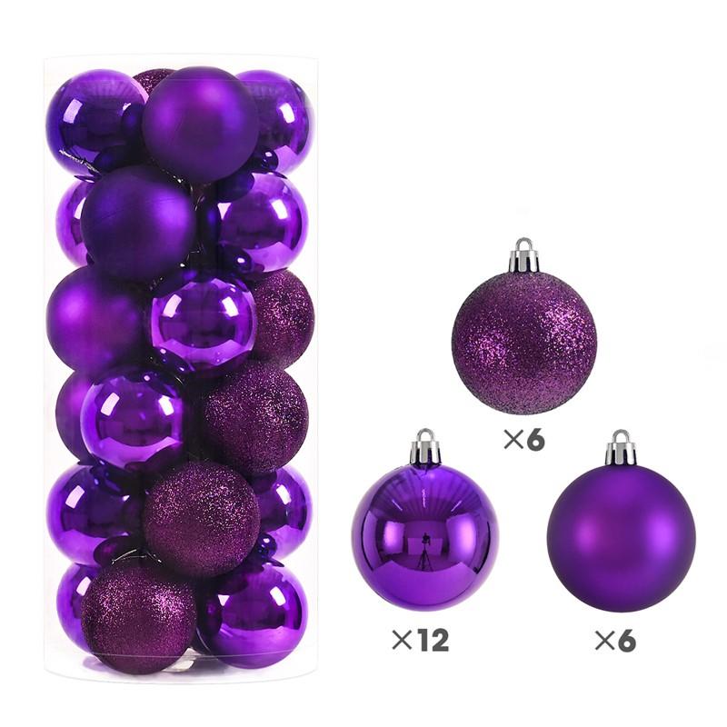 24pcs Christmas Balls Xmas Tree Hanging Ornaments 3/4/6cm Home Party Navidad 2026 New Gift Decorations
