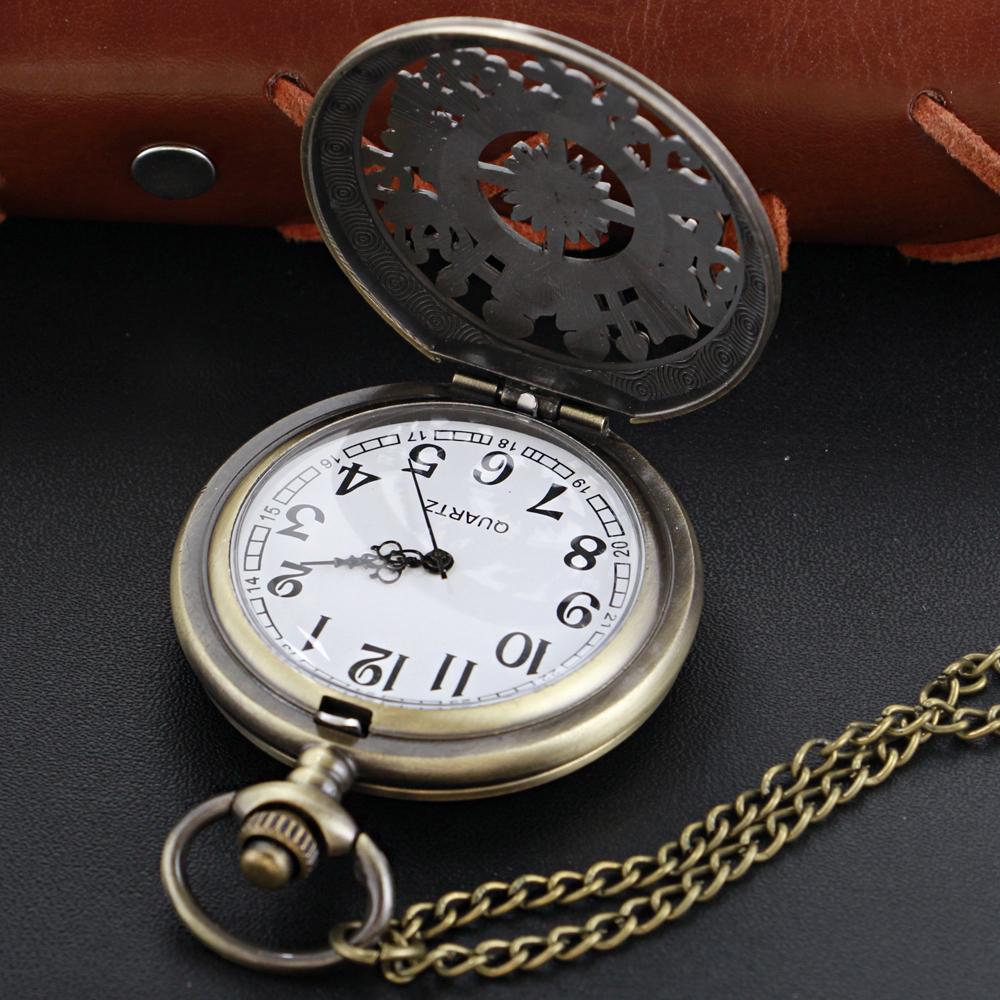 New Bronze in Wonderland Theme Quartz Pocket Watch Pendant Pocket Necklace Watches with FOB Chain Gifts Dropshipping