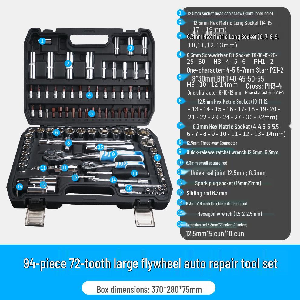 Shangjiang Multi-function Ratchet Wrench and Spark Plug Socket Set for Car Maintenance