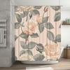 Roses Shower Curtain Peach Pink Floral Waterproof Bath Decor for Modern Bathroom Interior Decoration Home Improvement Accessory