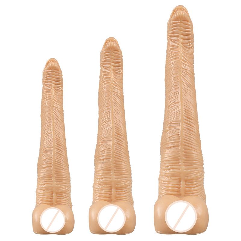 Discover Sensual Depths: 3 - Size Dino - Headed PVC Aids, Textured for Immersive Tingling Pleasure