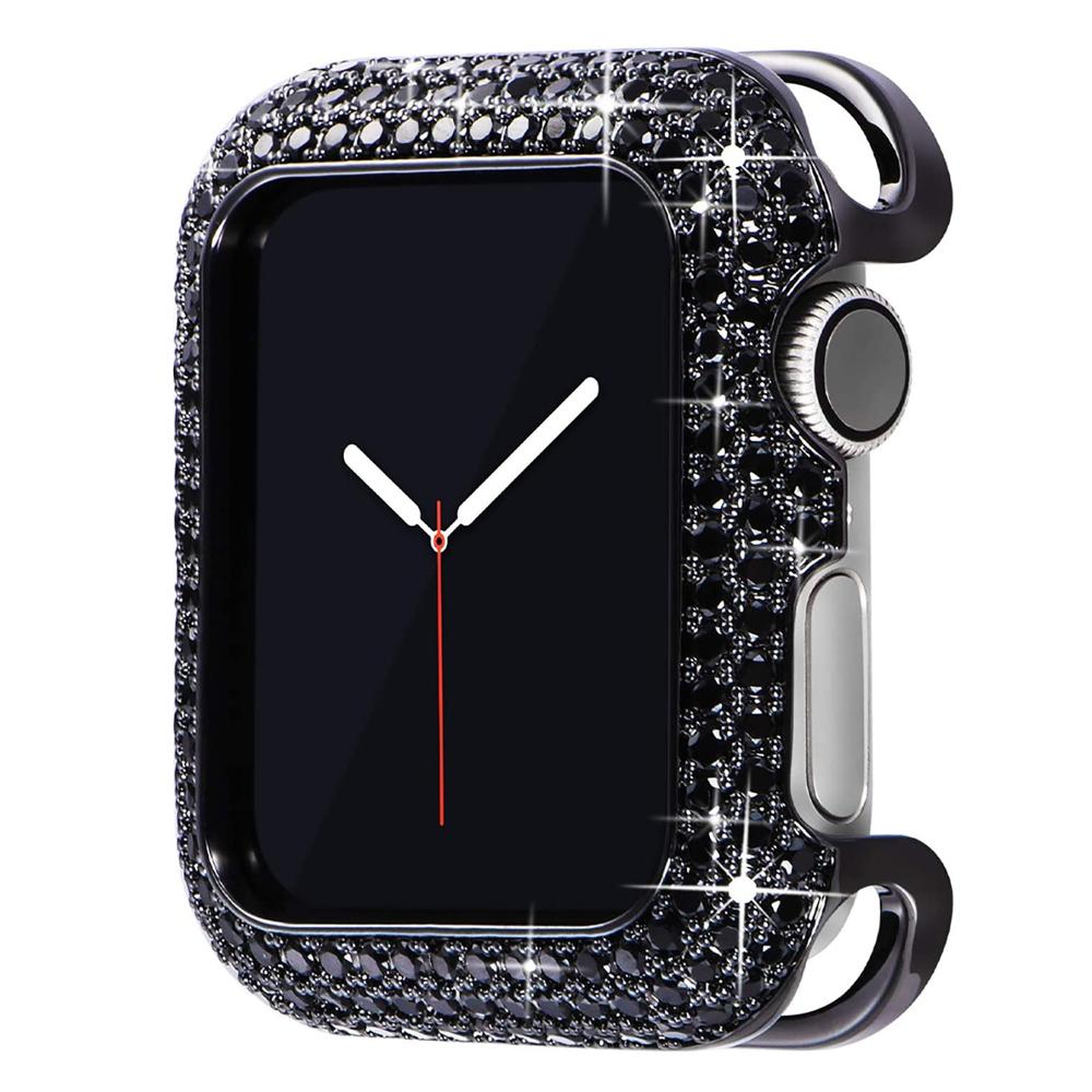

Алмазный корпус для Apple Watch 45 мм 41 мм 44 мм 40 мм Серии 9 8 7 6 5 4 3 SE Роскошный алмазный защитный чехол Оболочка iWatch For 45mm