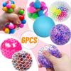 6PCS Mini Squishy Stress Balls Set Rainbow Squeeze Ball EDC Toy Sensory Fidget Toy Durable Non-Toxic Squeeze Balls Relief Stress