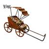 Fun Yard Decorations Rustic Rickshaw Garden Ornament, Decorative Metal Sculpture, Weatherproof Rustproof Sculptures Retro Outdoor Decoration for Lawn