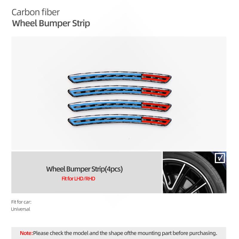 For BMW E90 E60 F10 F30 F20 G30 E92 G20 E91 F11 F31 E61 F36 X1 X3 X5 Carbon Fiber 4pcs Car Door Anti-Collision Protector Sticker