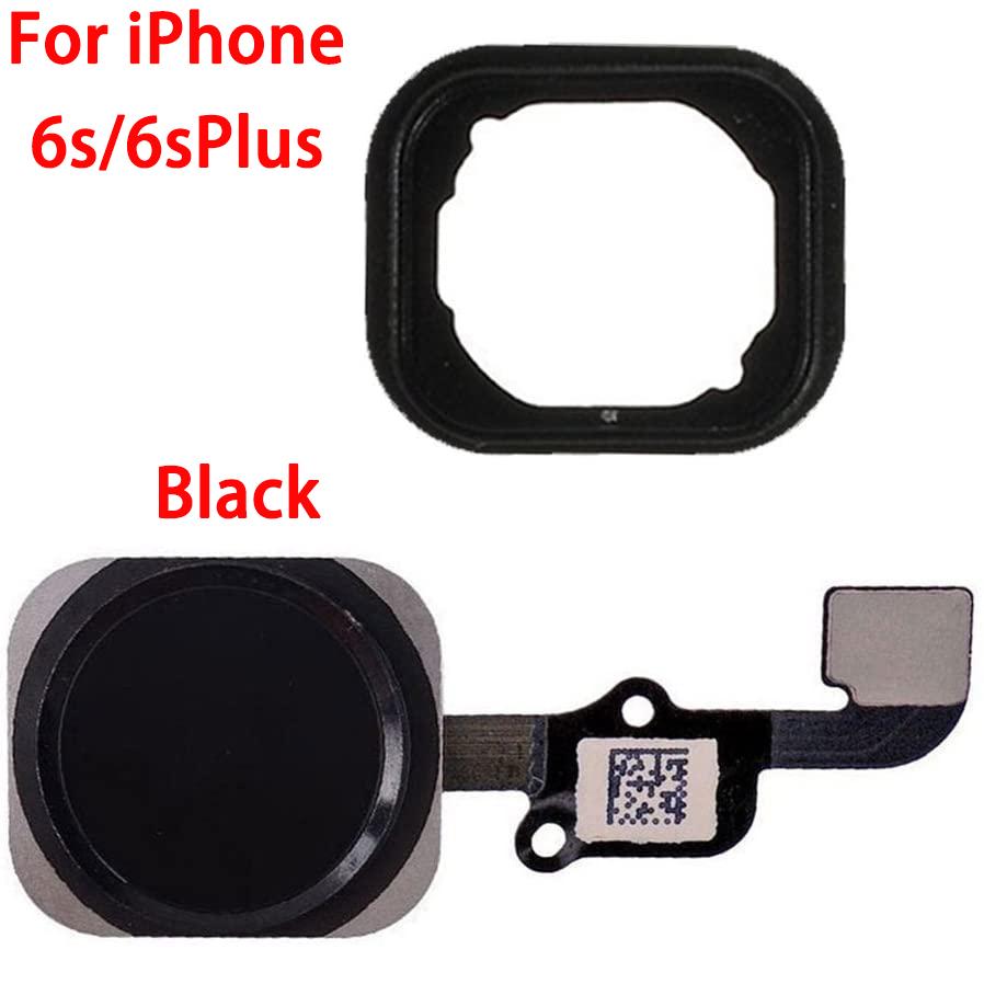 Home Button With Flex Cable For iPhone 6 6P 6s Plus NO Touch Id With Rubber Ring Replacement