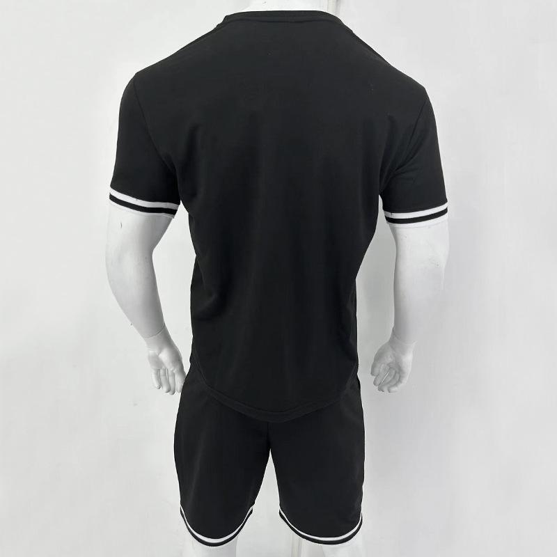 Men's Summer Sport Shorts & Round Neck T-shirt Set, Europe Style