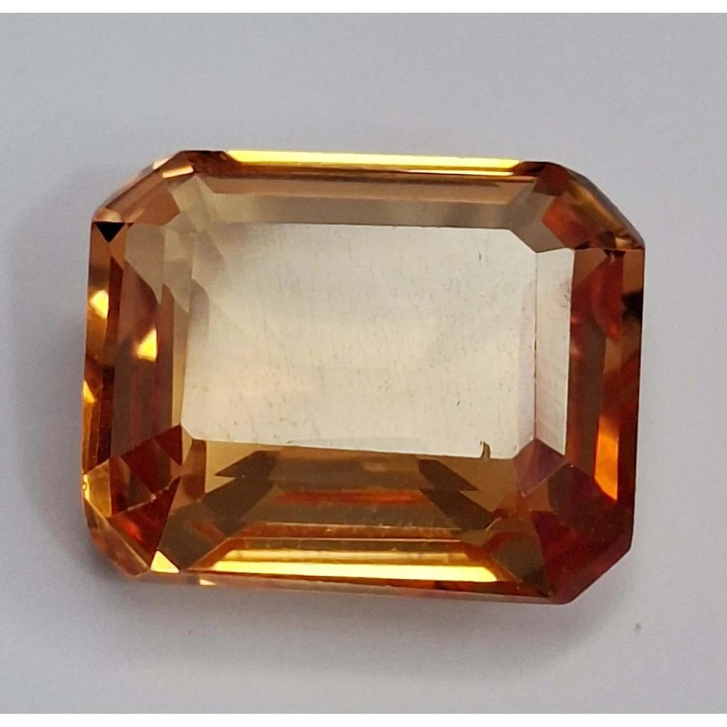 Natural Citrine Golden Orange Emerald 10-12 Ct Stunning Loose Gemstone