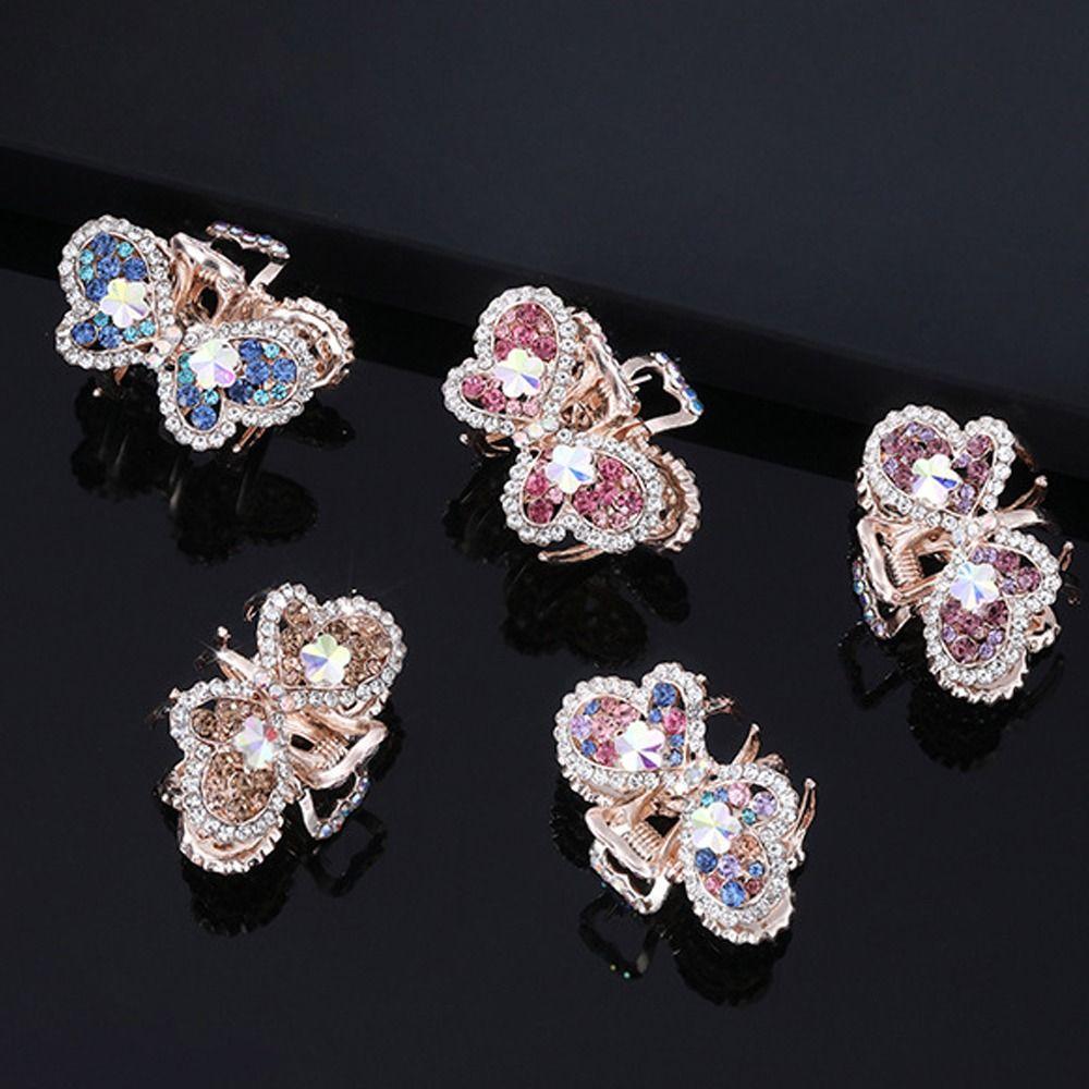 

Diamond Encrusted Butterfly Hair Claw Korean Style Accessories Women Jewelry Rhinestone Hair Clip
