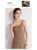 100% Pure Cashmere Striped Round Neck Slim Fit Women's Winter Vest
