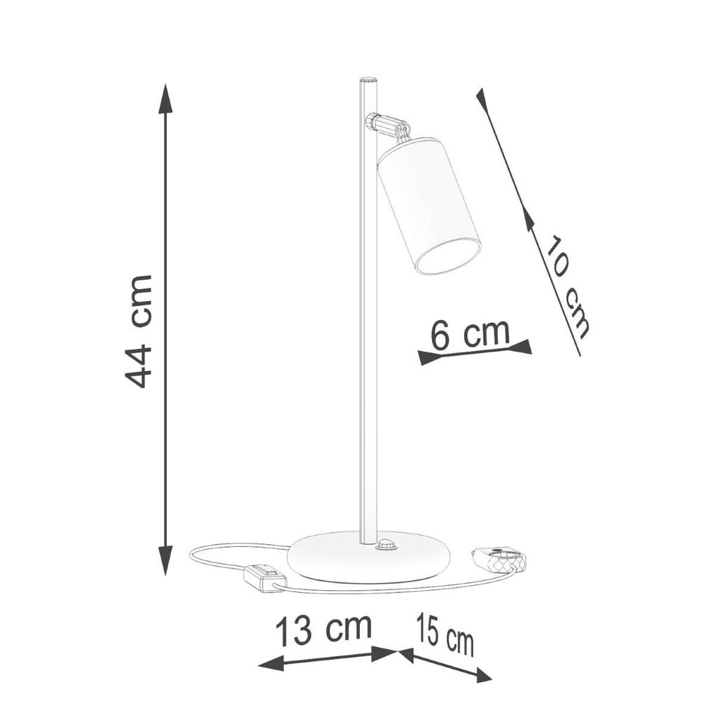 Lampa Biurkowa Czarna Nowoczesna Miedziany Klosz Winx 1Xgu10 10W Sl.1381 Sollux Lighting