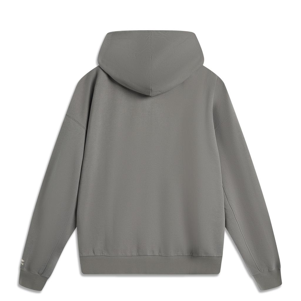 Li Ning Sports Lifestyle Series High Street American Vintage Casual Simple Solid Color Hooded Zip-Up Sweatshirt Unisex Sweatshirt AWDV389-6