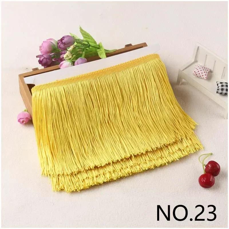 10M 10-30cm Meetee Fransar Tofsar Fransade Väskor Dekorativa Garner Fransar för Gardiner Kläder Spetsband Tygaccessoarer