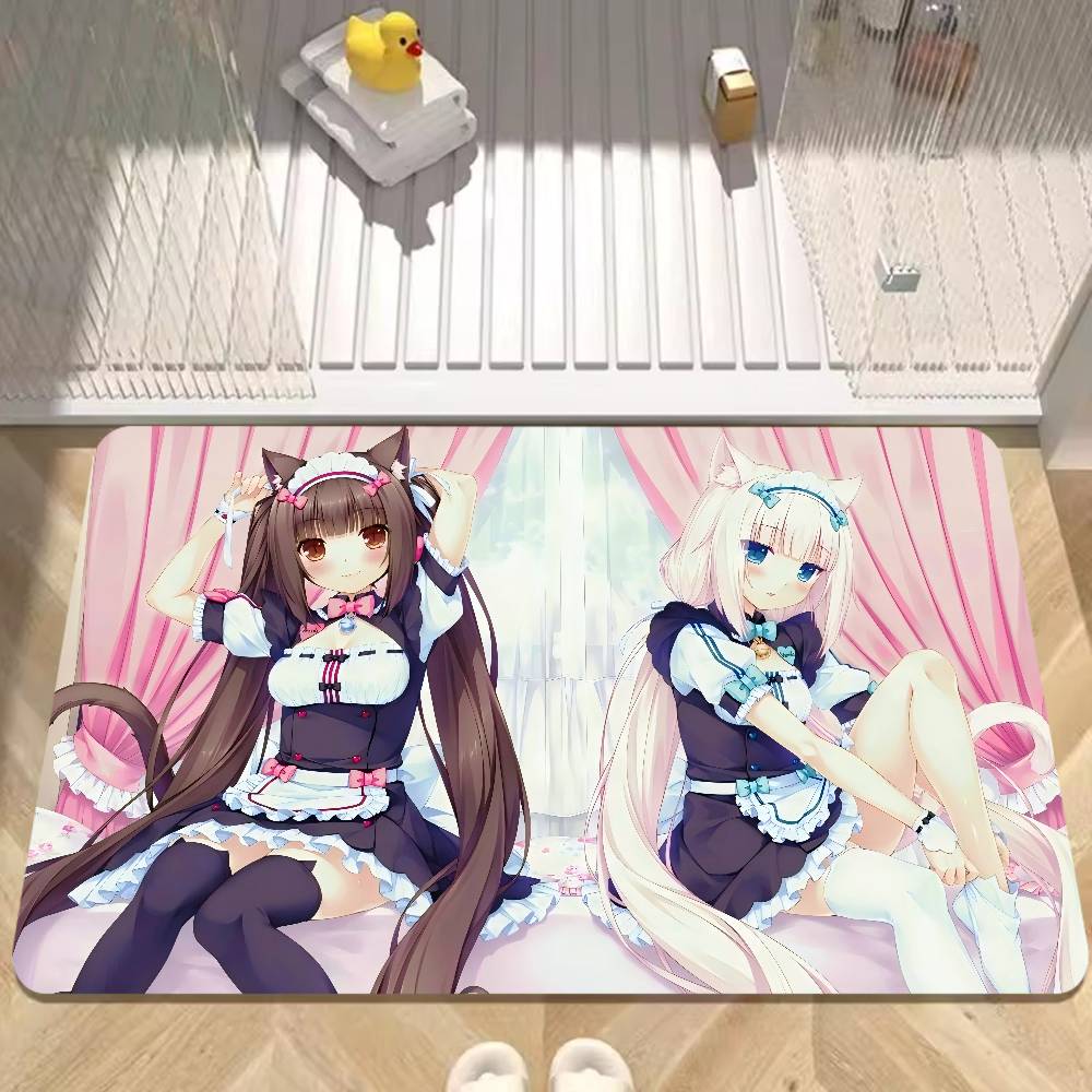 Nekopara Anime Room Mats Retro Multiple Choice Living Room Kitchen Rug Non-Slip Welcome Rug