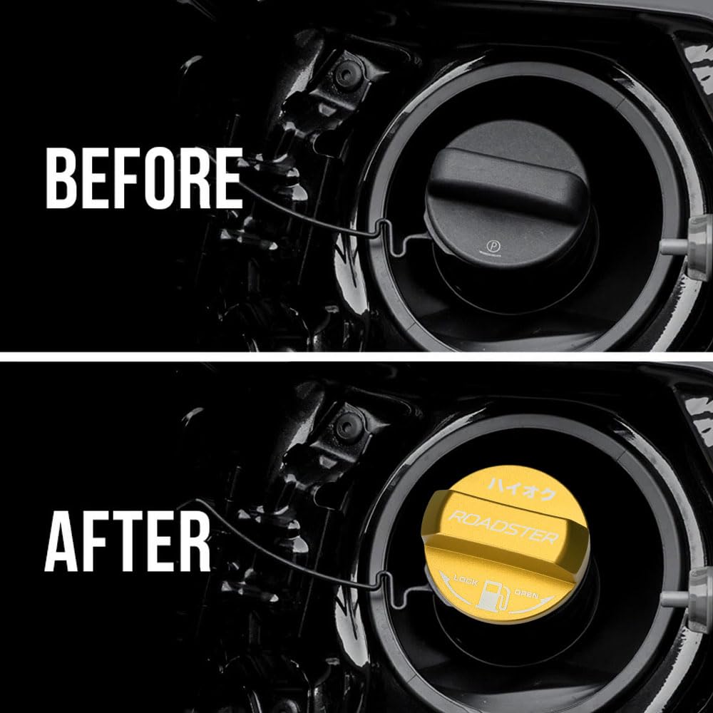 XIKER Fuel Cap Cover for Mazda Roadster Roadster RF ND Series Dress Up Aluminum