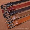 First Layer Cowhide Retro Trendy Men's Leather Belt, Genuine Leather Needle Buckle Youth Casual Jeans Belt