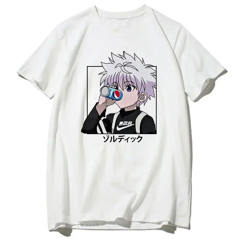 Wpmens Tops Y2K 90s Japanese Anime Graphic Harajuku Kawaii Killua Tshirt Funny Hisoka T Shirt Tops Tees Male Unisex Tshirt