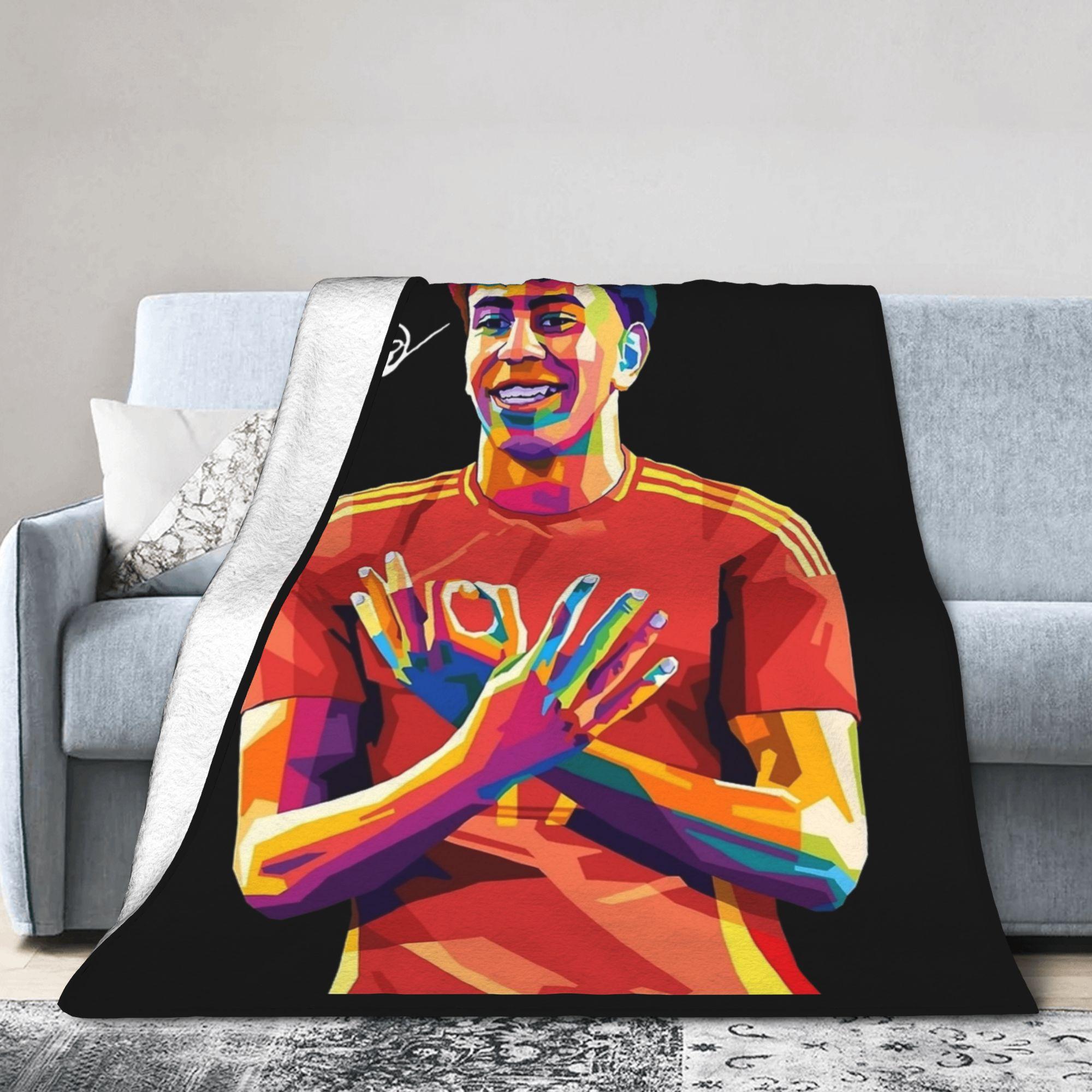 

Lamine Y-Yamal Blanket Fleece Summer Winter Football Soccer Multi-function Soft Throw Blanket for Home Bedroom Bedding Throws 30x40in