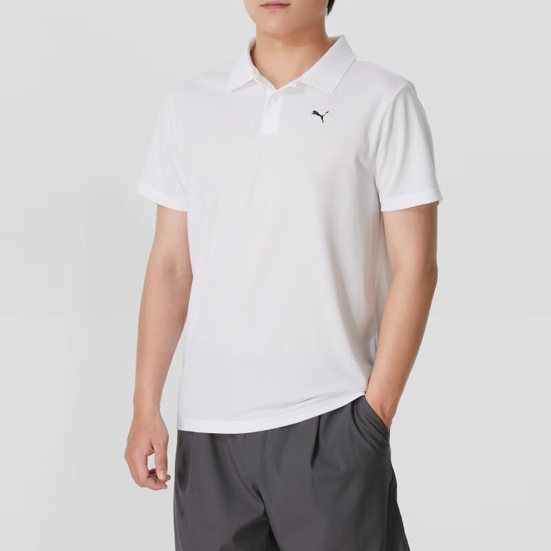 Puma Performance Logo Lauf-Fitness Schnelltrocknendes Poloshirt Herren Tops 528699-02