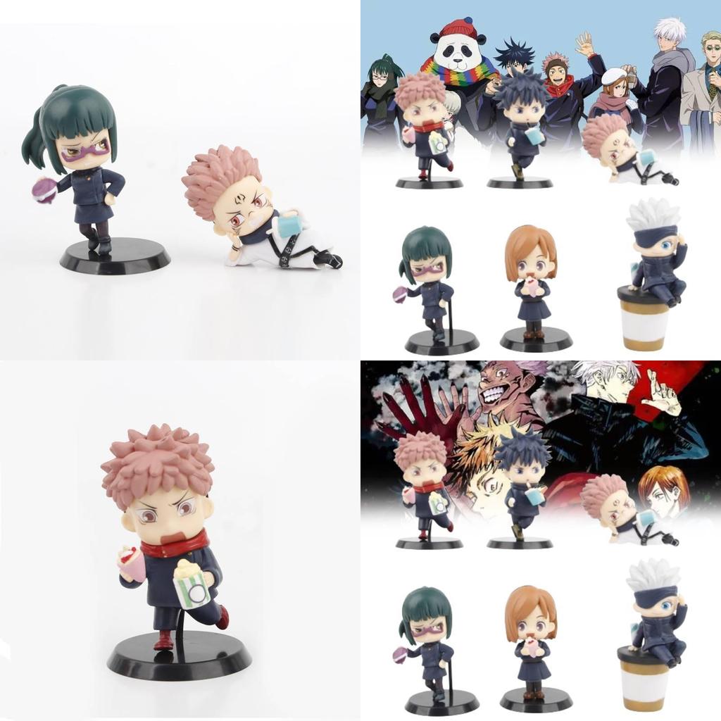 Pvc Jujutsu Kaisen Break Time Coffee Snack Model Blind Box Gashapon Figure
