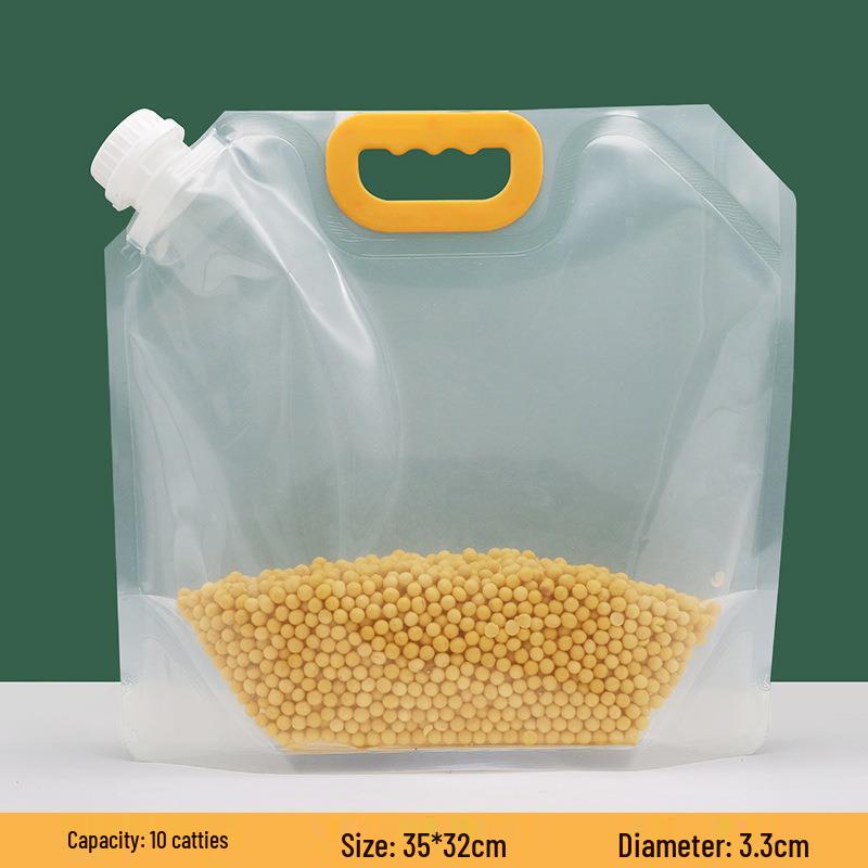 Moisture-Proof & Insect-Resistant Grain Storage Bag - Thick, Transparent & Portable for Household Use