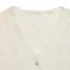 Elegant V-Neck Floral Lace Jacquard Short Sleeve Women's Shirt 2026