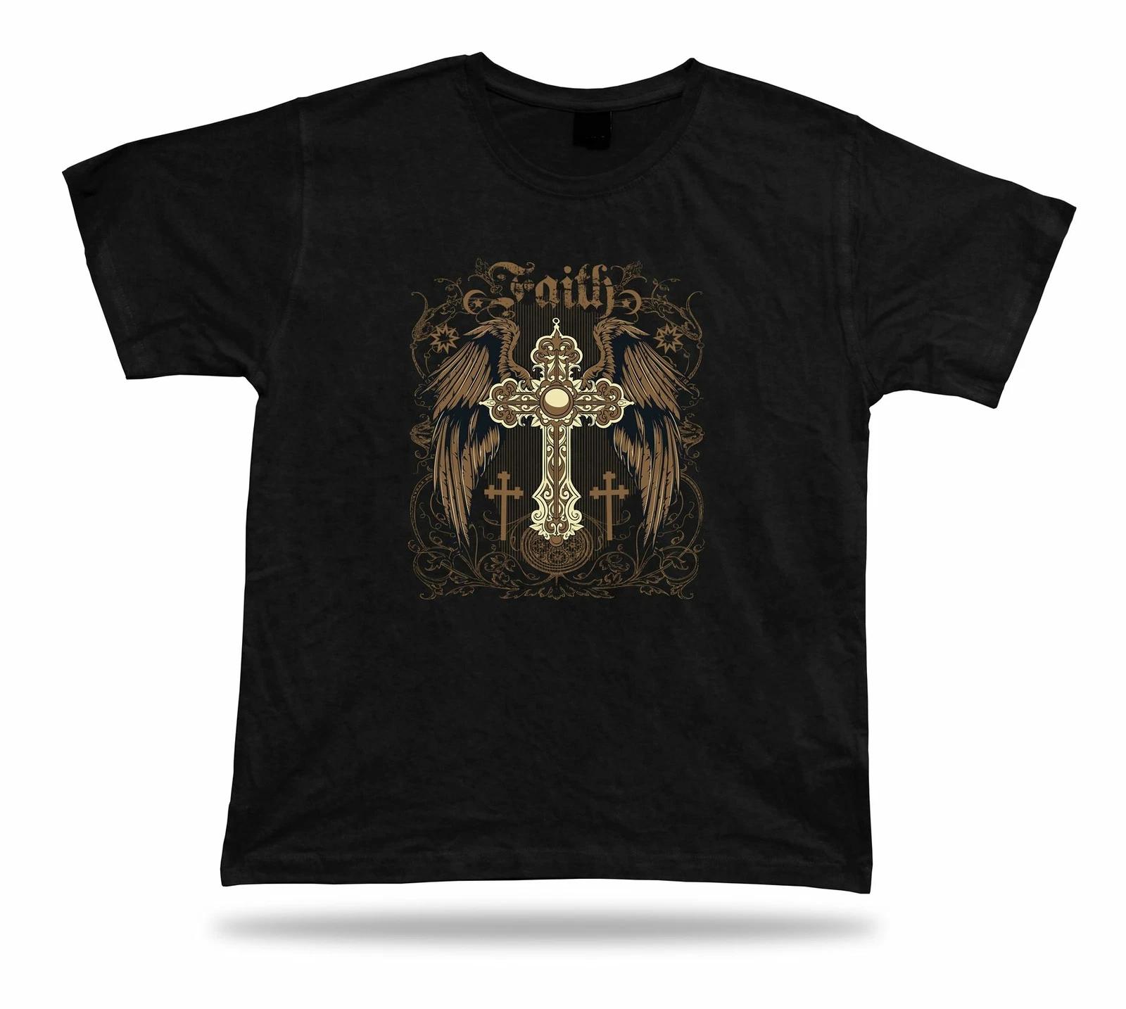 Tshirt Tee Shirt Birthday Gift Idea Faith Freedom Cross Holy Wing Christian Vine XL