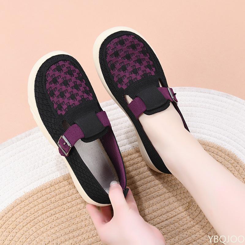 Sommerliche leichte atmungsaktive Freizeitschuhe modische vielseitige Netz-Damenschuhe einfache bequeme Sportschuhe