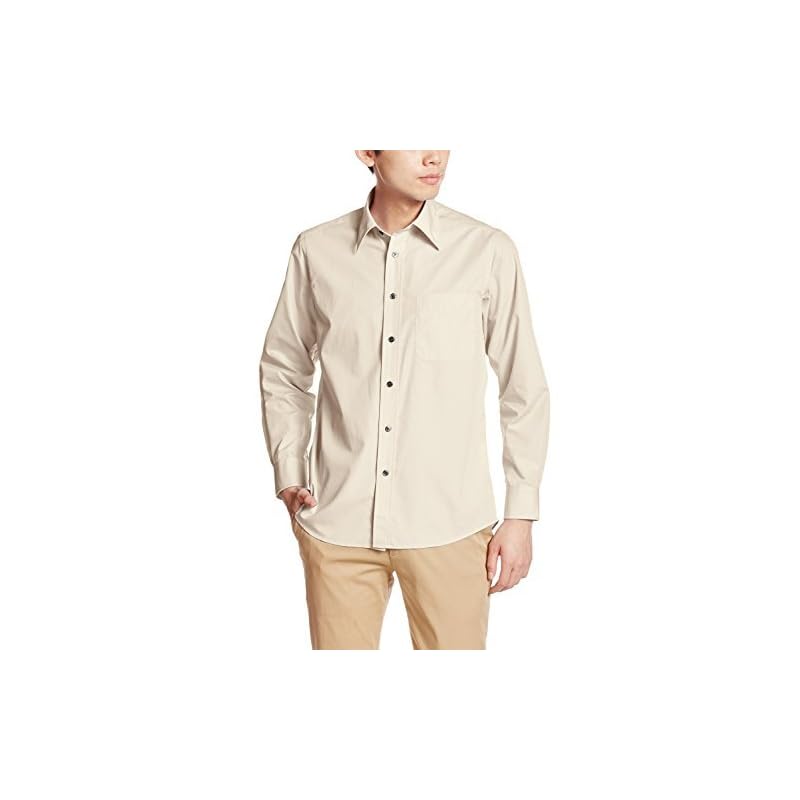 

[Face mix] Broad regular collar long sleeve shirt