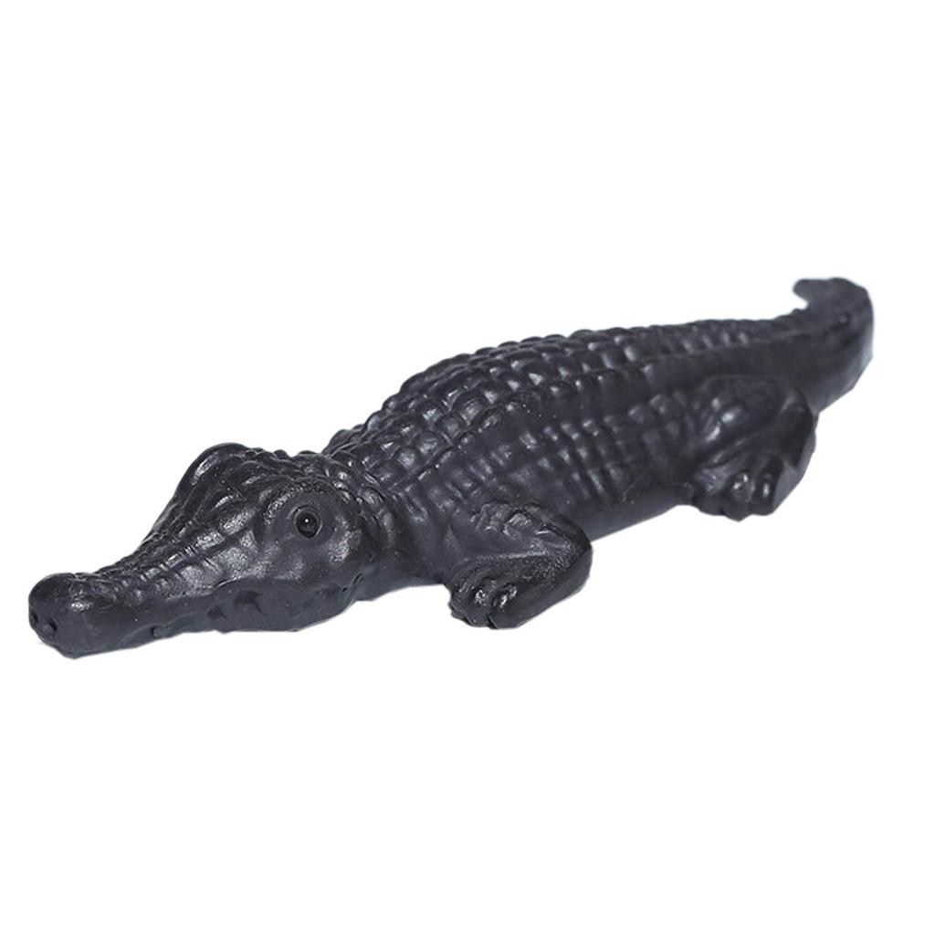 Crocodile Statue Ornament Mini Alligator Sculpture Tea Lovers Gift Purple Sand Tea Pet Crocodile Figurine for Cabinet Tearoom
