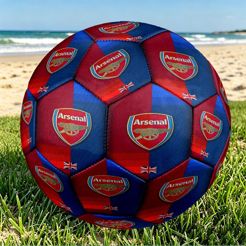 football team F.C Print Size 5 Soccer Ball, PU Wear Resistant Football for Match Training and Daily Practice, Birthday Gift for Soccer Fans