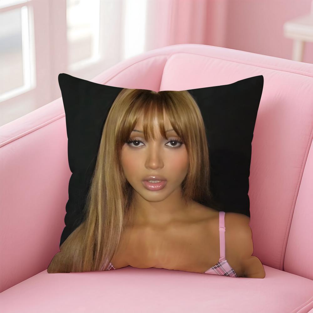 British Sexy Beautiful Singer PPink PPantheress Cushion Cover Pillow Case Soft Skin Friendly Fabric Concealed Zipper
