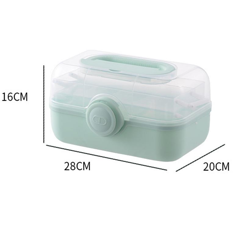 

Большая емкость, органайзер для семейной медицины, портативная аптечка, коробки для хранения лекарств, органайзеры, пластиковая организация дома зелёный