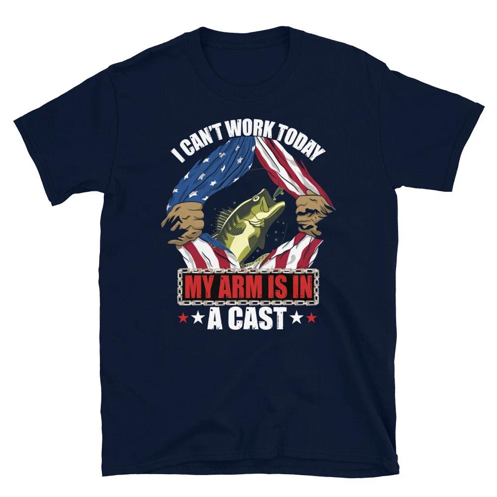 

I Can t Work Today Fishing Fish Nature Outdoors T-Shirt L
