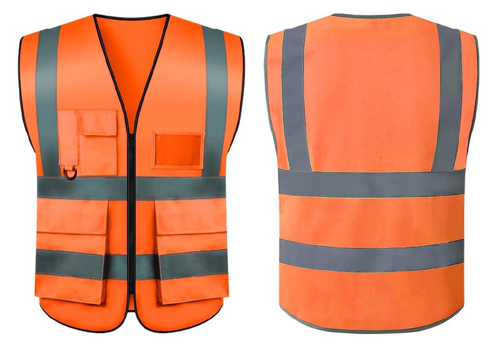 Reflektierende Sicherheitsweste mit reflektierenden Streifen für Bau und Verkehr