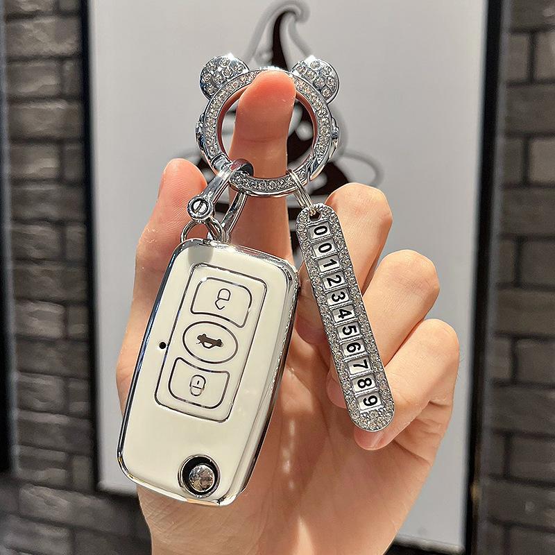 Tpu Car Remote Key Case Cover Protect Shell Fob For Great Wall Voleex C30 C20 C20R Ling Ao 3 Buttons Folding Accessories