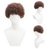 Synthetic Puffy Brown Curly Wigs Short Adult Wigs Tops for Music Festival Masquerade Parties Cosplay Gifts
