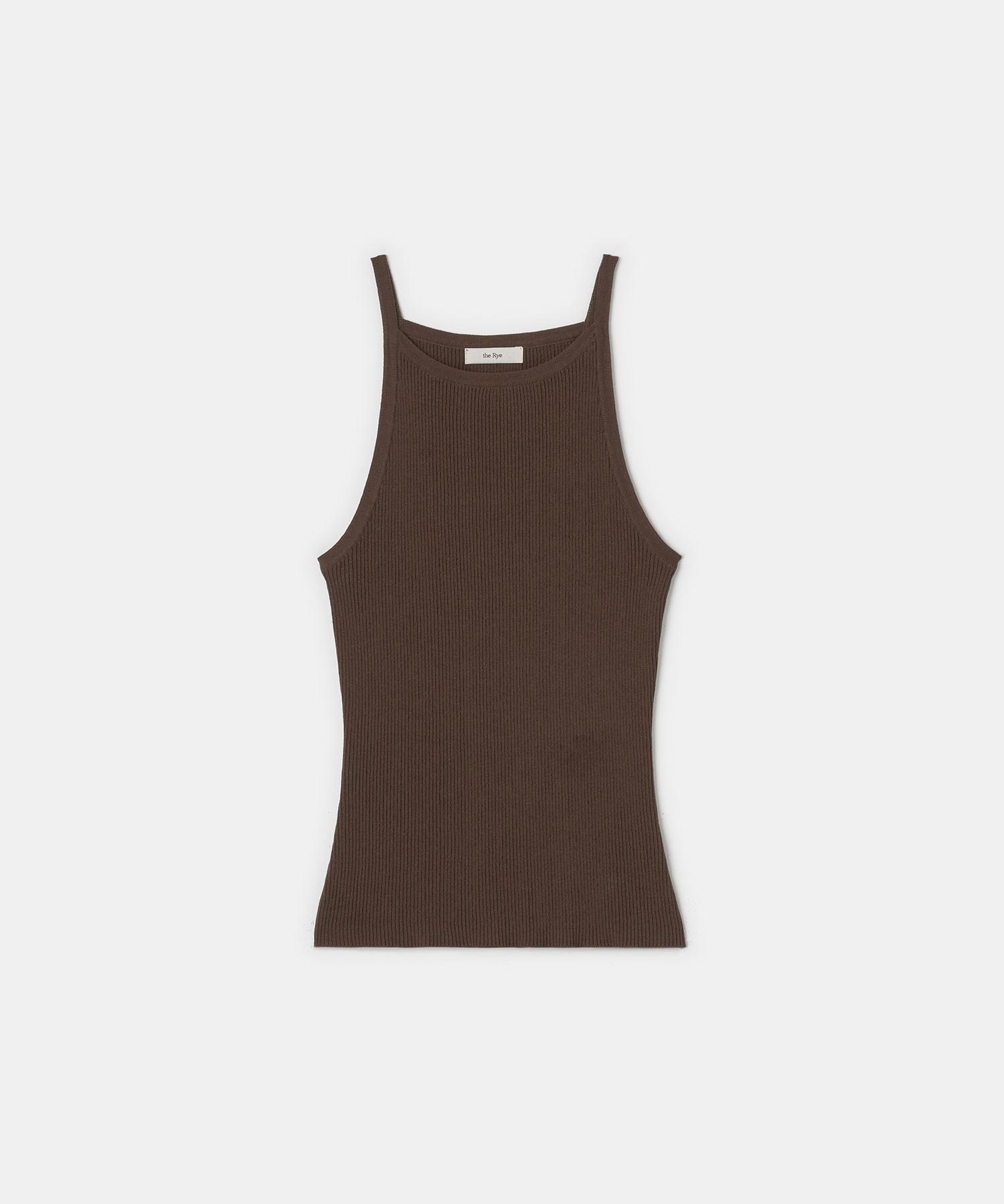 The Rye Rib Knit Sleeveless(Brown) Brown/Free