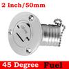 45 Degree Stainless Steel 316 Deck Filler Cap GAS DIESEL FUEL WASTE WATER 38mm 50mm Marine Boat Yacht Hardware Deck Filler
